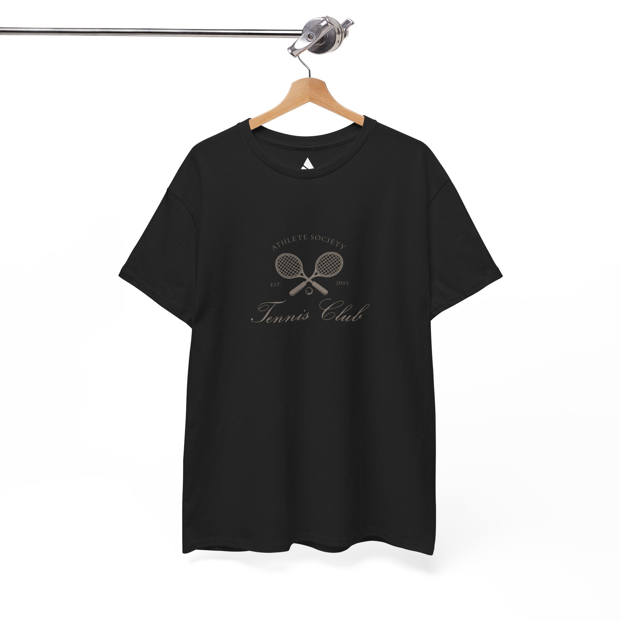 Tennis Club - Unisex Heavy Cotton Tee - Black 1